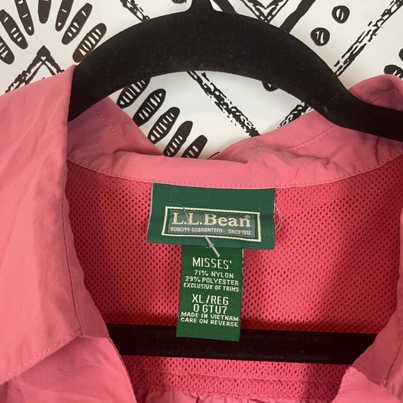 LL Bean Pink 3/4 Sleeve Drawstring Shift Dress XL - Picture 2 of 8